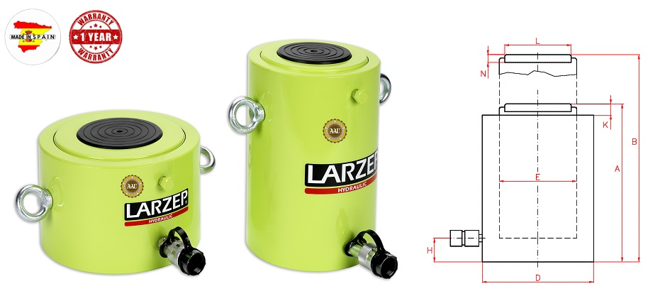 larzep single acting, ssr88015, hydraulic cylinder, larzep/sapin, kich thuy luc 1 chieu, bom tay thuy luc, bom dien thuy luc, 